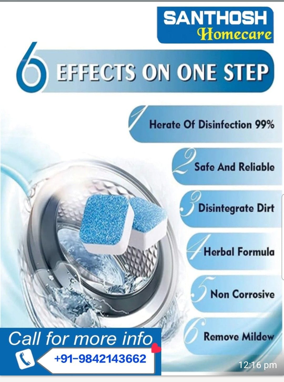 Washing machine cleaning tablet