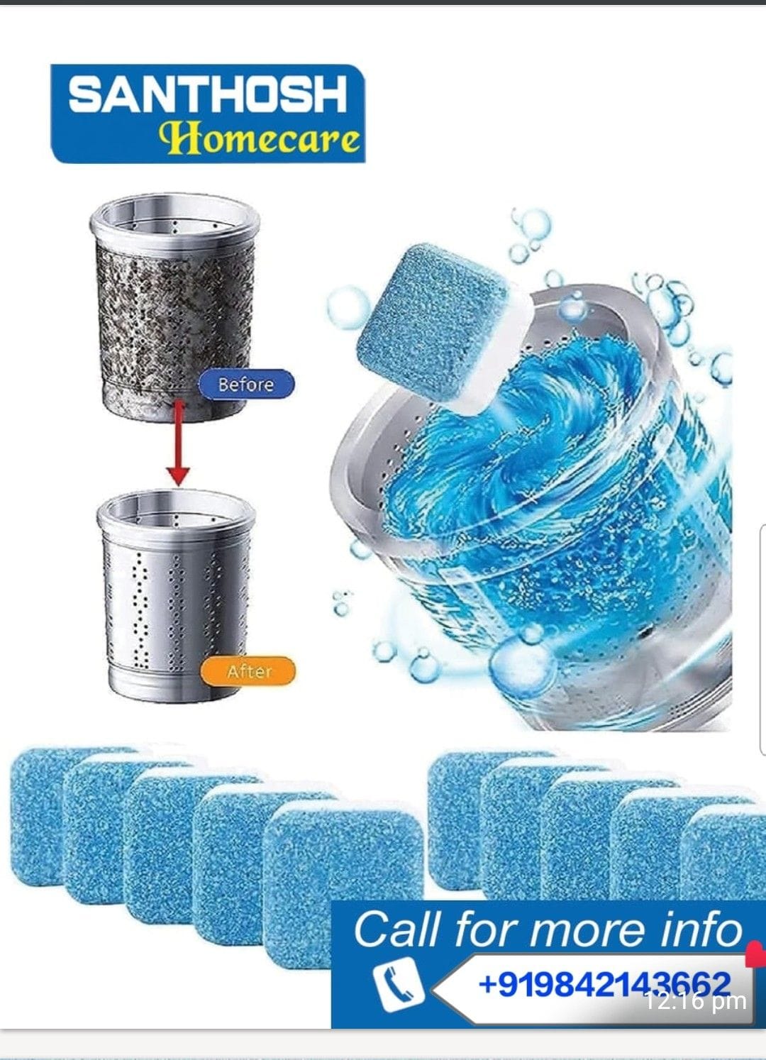 Washing machine cleaning tablet
