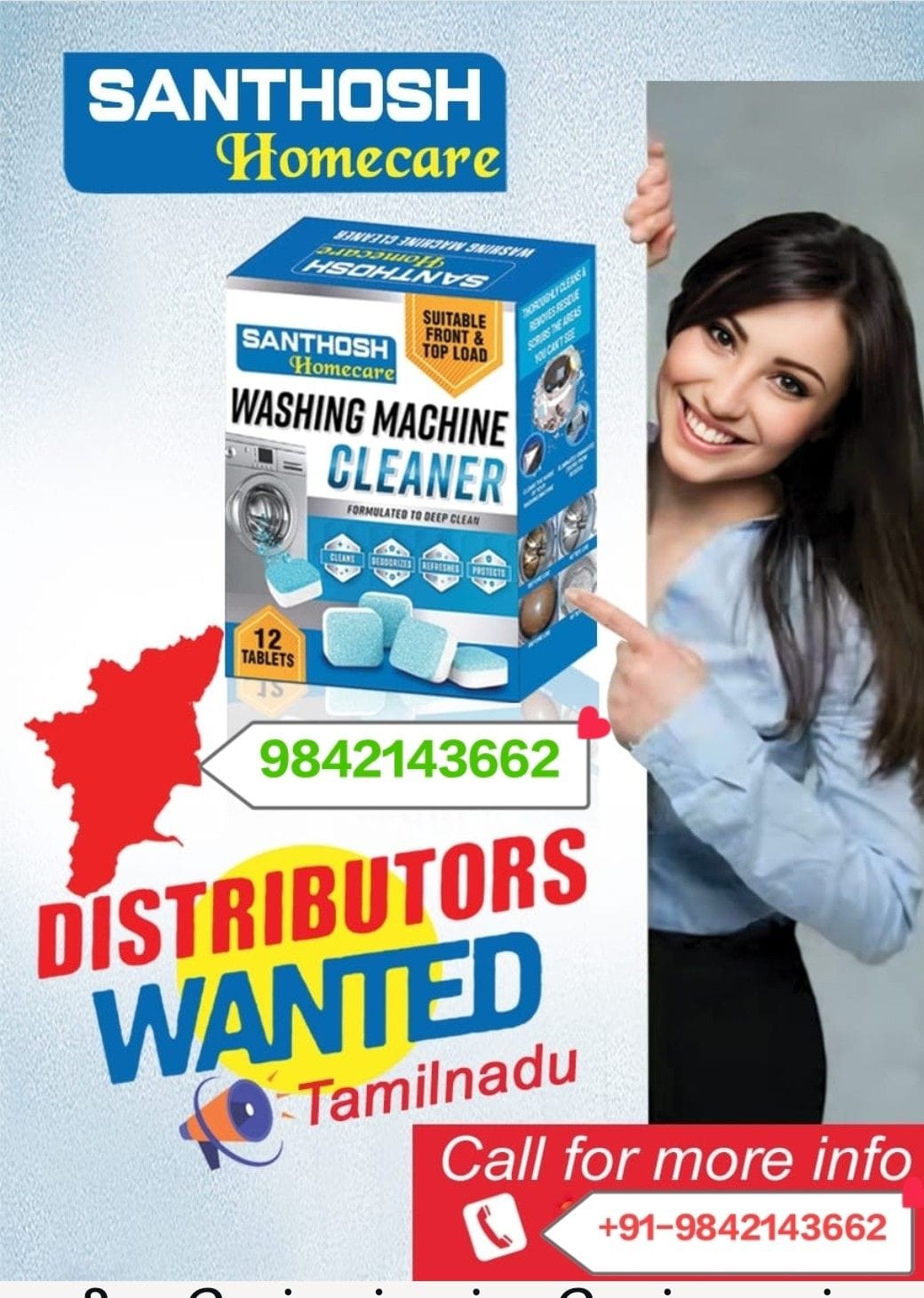 Washing machine cleaning tablet