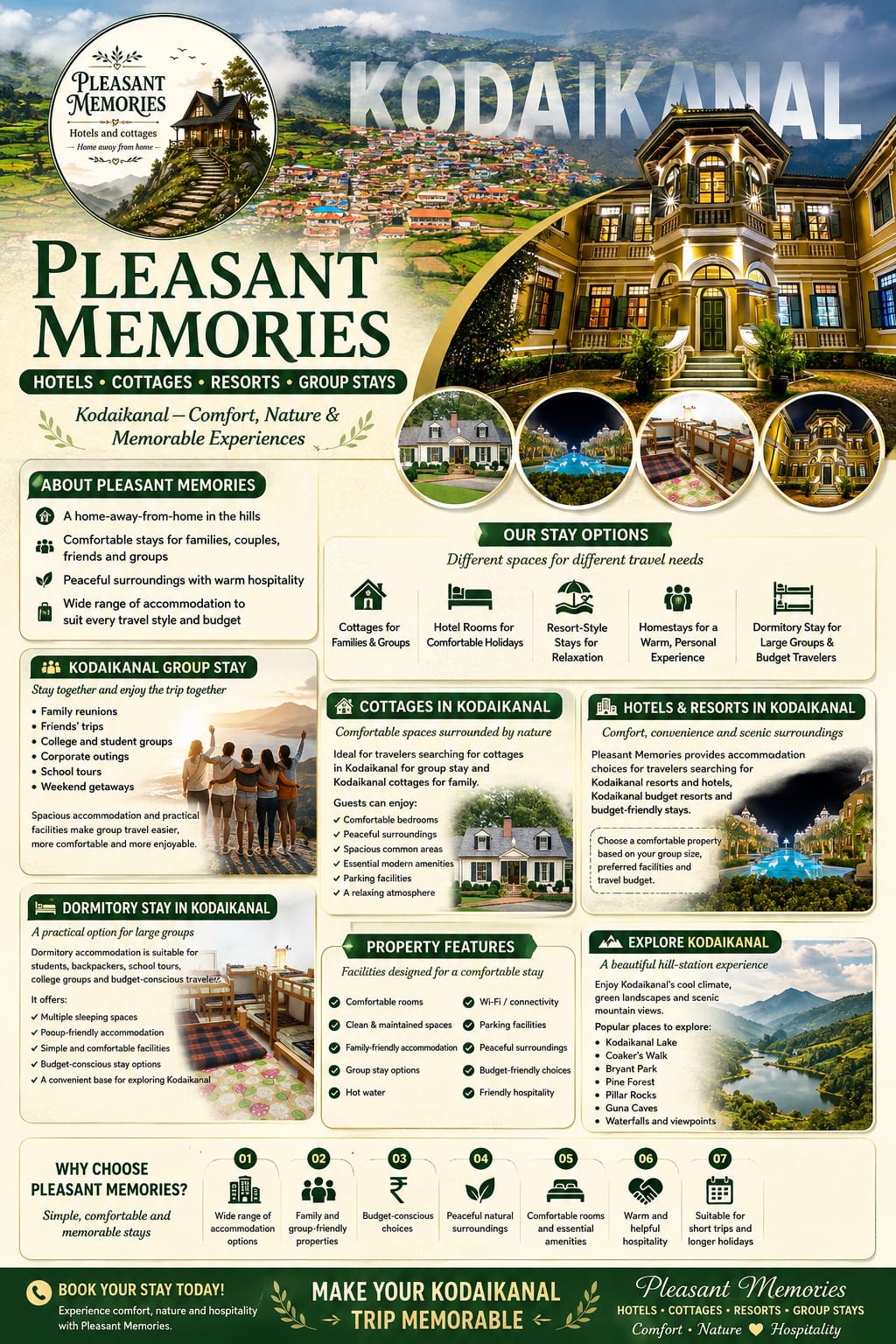 Affordable & Best Budget Hotels in Kodaikanal | Pleasant Memories