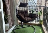 Raj Furniture Premium Single Seater Egg Swing Chair With Stand And Cushion