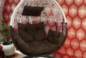 Raj Furniture Premium Single Seater Egg Swing Chair With Stand And Cushion