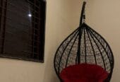 Raj Furniture Premium Single Seater Egg Swing Chair With Stand And cushion