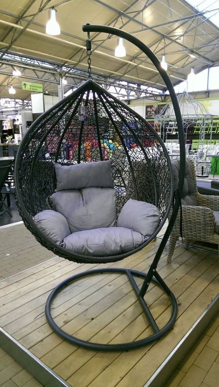 Raj Furniture Premium Single Seater Egg Swing Chair With Stand And cushion