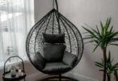 Raj Furniture Premium Single Seater Egg Swing Chair With Stand And Cushion