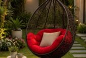 Raj Furniture Premium Single Seater Egg Swing Chair With Stand And cushion