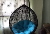 Raj Furniture Premium Single Seater Egg Swing Chair With Stand And cushion