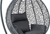 Raj Furniture Premium Single Seater Egg Swing Chair With Stand And Cushion