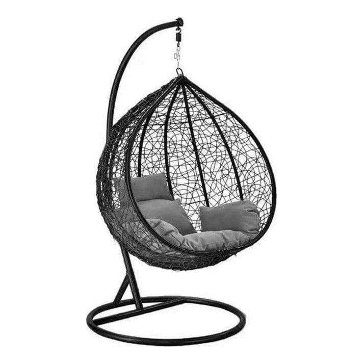 Raj Furniture Premium Single Seater Egg Swing Chair With Stand And cushion
