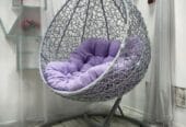 Raj Furniture Premium Single Seater Egg Swing Chair With Stand And Cushion
