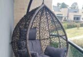 Raj Furniture Premium Single Seater Egg Swing Chair With Stand And Cushion